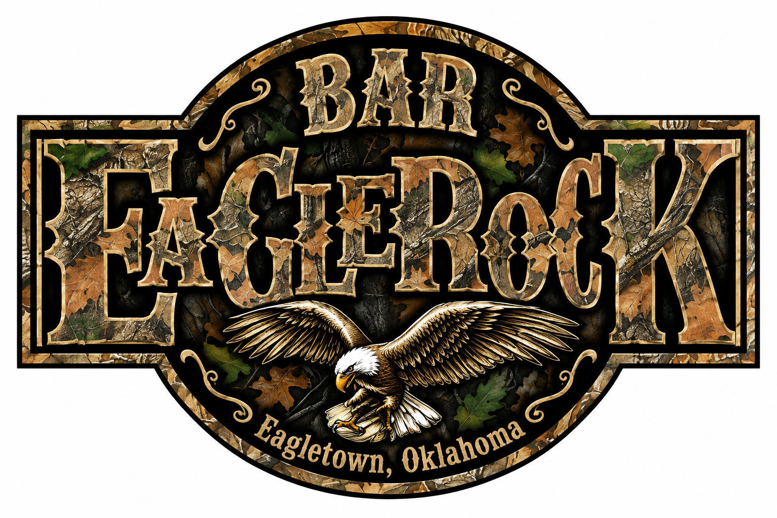 EagleRock Bar camouflage eagle badge